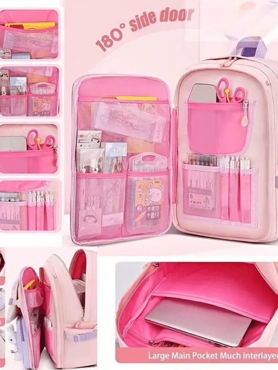 School Bag with 8 Card Slots & Pencil Case